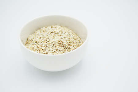 Oatmeal on a white background