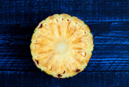 Cut pineapple placed on the table