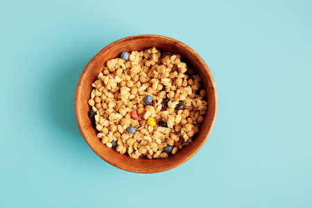 Breakfast cereal on the tableの写真素材