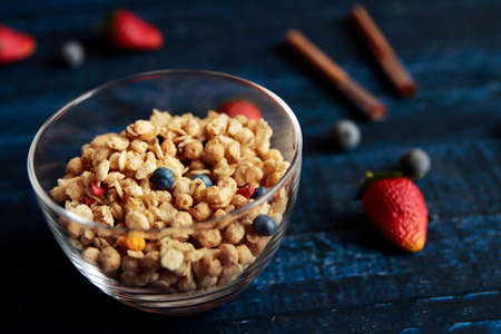 Breakfast cereal on the table
