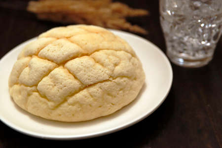 Melon bread, a sweet dessert bread that is a staple of Japan on the table