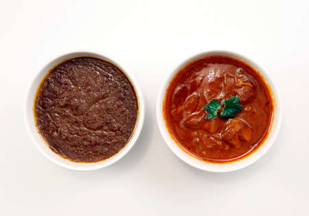 Indian chicken curry roux like tomato soup on the table