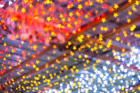 Circular bokeh background of Christmaslight.の写真素材