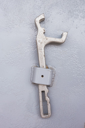 wrench on the wallの写真素材