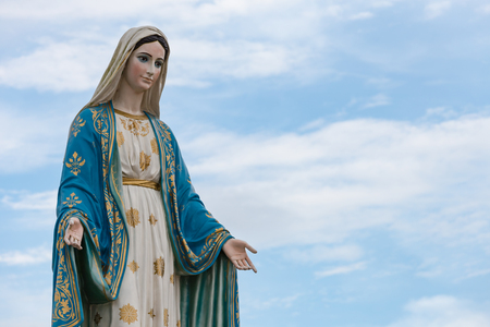 The Blessed Virgin Mary in the blue sky.の写真素材