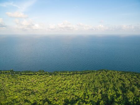 Bird eye view of seascape in Samed Island, Rayong, Thailandの写真素材