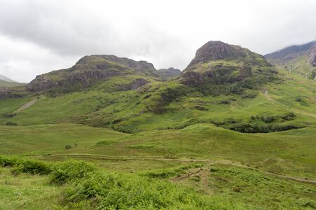 Valley in spring in the Scottish Highlands.の写真素材