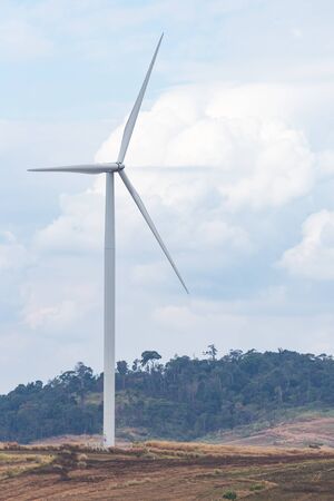 Wind Turbine for Electric on the blue skyの写真素材
