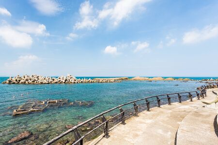Seascape in Bitoujiiao Park, Ruifang District, Taiwanの写真素材