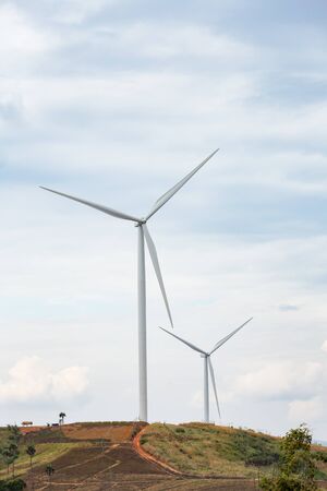 Wind Turbine for Electric on the blue skyの写真素材