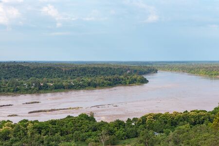 Forest along the Mekong Riverの写真素材