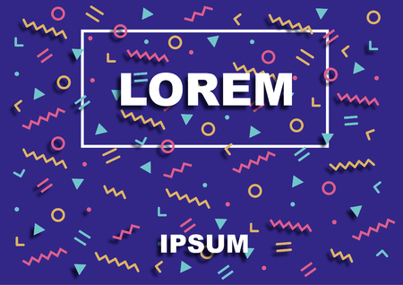 Memphis style pattern layout backgroundのイラスト素材