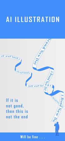 Vector illustration of a man with a measuring tape and the inscription all inclusive.のイラスト素材