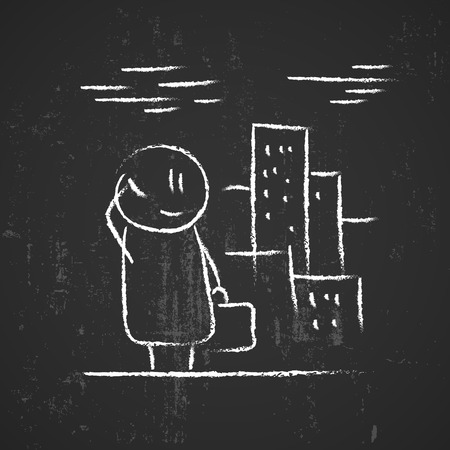 Stick Figure hand drawnのイラスト素材