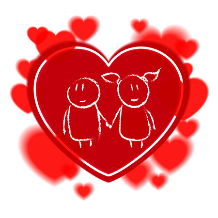 Valentine`s day card.のイラスト素材