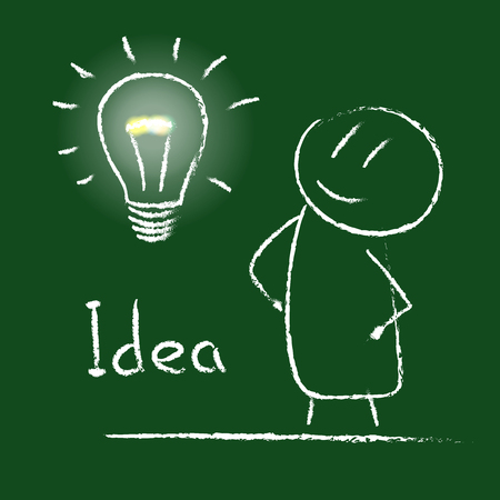 I have got an idea.のイラスト素材