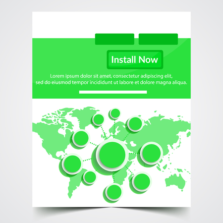 Ad web banner vector illustration.のイラスト素材
