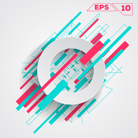 circle background Flat Design (for Logos, Flyers, Covers, Posters, Banner) Vector illustration.のイラスト素材