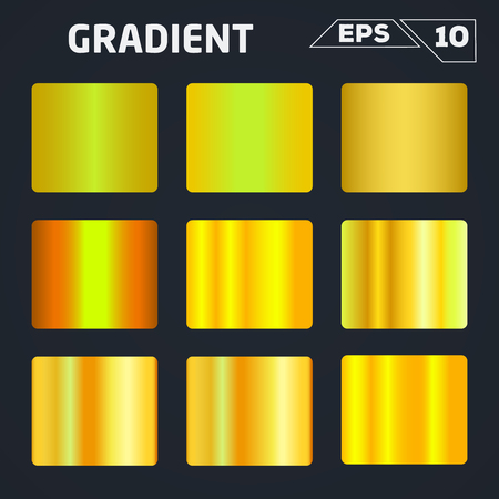 Gold gradient set.のイラスト素材
