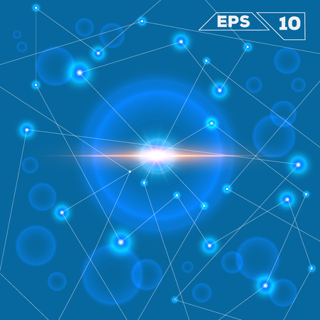 abstract shine with circle illustration vector designのイラスト素材