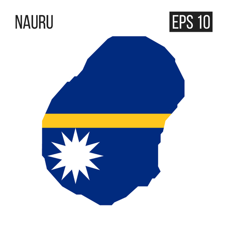 Nauru map border with flagのイラスト素材