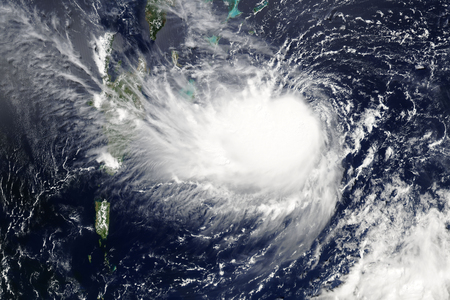 Typhoon over planet Earth.の写真素材