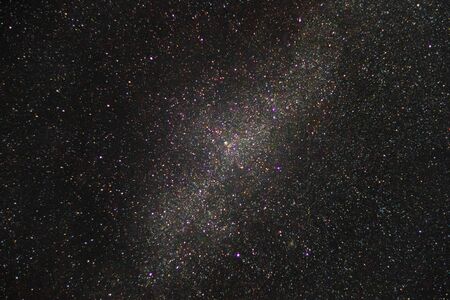 night sky with far away galaxy of starsの写真素材