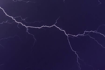 lightnings and thunder bold stike at summer stormの写真素材