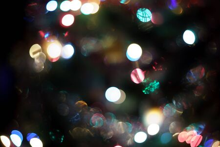 Decorated Christmas tree with shine lights