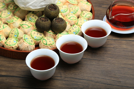 pu-er ripe teaのeditorial素材