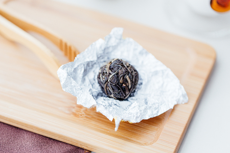 Pu'er tea leavesの写真素材