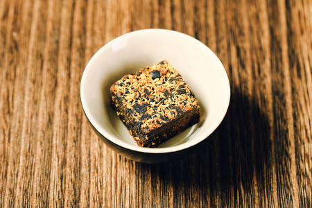 Five flavored brown sugar cubeの写真素材