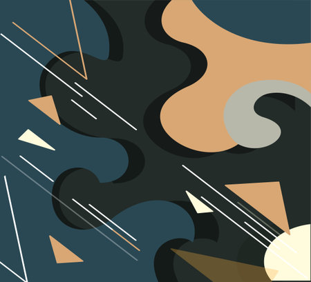 abstract background with geometric elements, vector illustration in a flat styleのイラスト素材