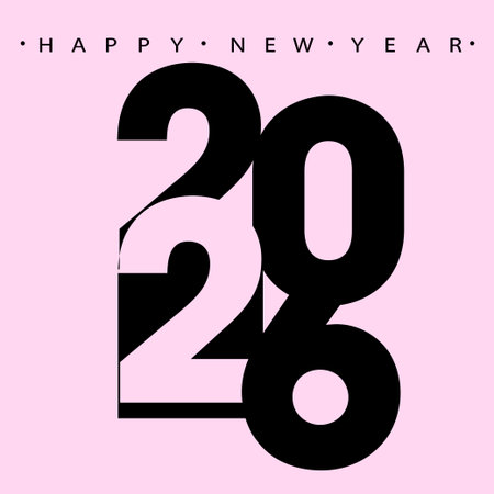 Happy New Year 2020. Greeting card with numbers. Vector illustration