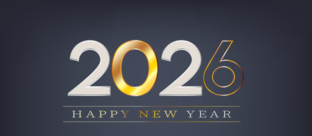 Happy New Year 2016 Text Design, Vector illustration eps 10.