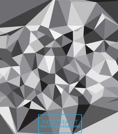 Abstract geometric background with triangles. Vector illustration. Gray and white colors.のイラスト素材