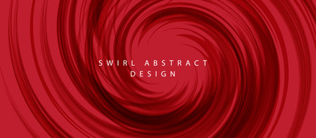Abstract background with swirls in red colors. Vector illustration for your designのイラスト素材