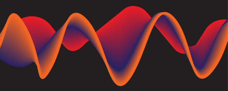 Abstract wavy background. Dynamic effect. Futuristic technology style. Vector illustration.