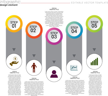 Infographic design template with place for your data. Vector illustration.のイラスト素材