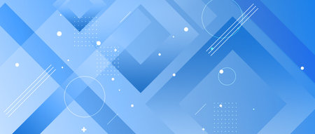 Abstract background with blue geometric elements. Vector Illustration For Wallpaper, Banner, Background, Card, Book Illustration, landing pageのイラスト素材