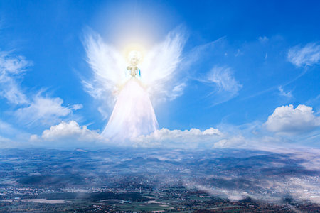 Flight of soul, Angel in Heaven of Paradiseの写真素材