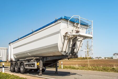 Truck trailer. Waiting to download the item. transport delivery