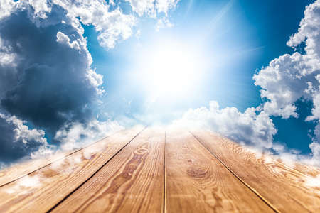 Ladder up to skies, background of religion
