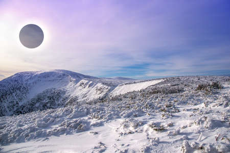 sun eclipse, apocalyptic background
