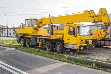 Mobile crane, construction equipmentの写真素材