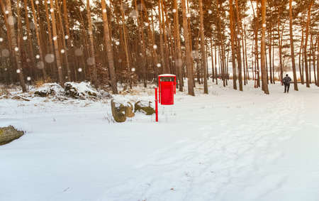 Large wheelie bins, Waste separation for recycleの写真素材