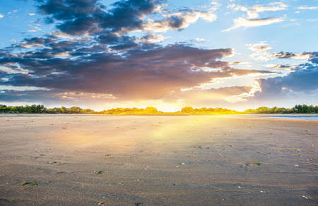 seashore relaxation, background skies and cloudsの写真素材