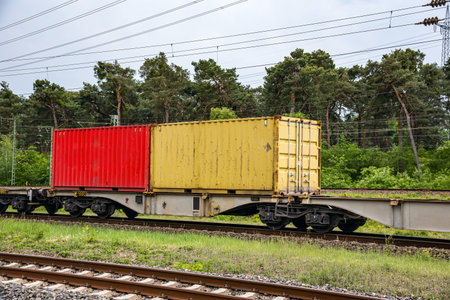 Transport of goods by rail, container delivery