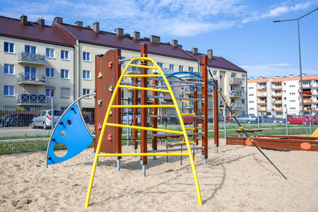 Colorful playground in Europe. Fresh Air Entertainment