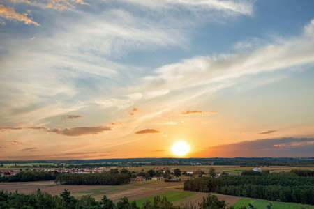 Clouds of sunset or sunrise, background skyの写真素材
